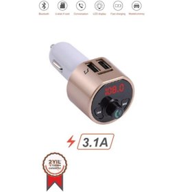 Resim Torima G10 Pd Şarj Özellikli Dijital Göstergeli Bluetooth Fm Transmitter Gold 