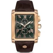 Resim Momentus TM111R-15KR Di̇kdörtgen Deri̇ Kordon Erkek Kol Saati̇ 