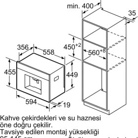 Resim Siemens CT636LES1 Ankastre Kahve Makinesi 1600 W Espresso Macchiato Hazırlama Özelliği 