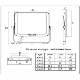 Resim Phılıps Led Projektör Bvp150 Led100/cw 100w 6500k Beyaz Işık 