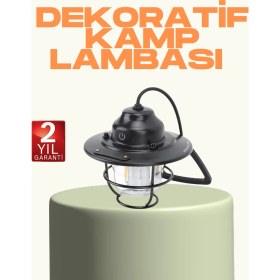 Resim Hafif ve Taşınabilir Retro Tasarım Kamp Lambası (STORE-MANIA-5938) 