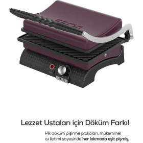 Resim Özbience Mürdüm Döküm Tost Makinesi, Şık ve Dayanıklı, Pratik Kullanım 