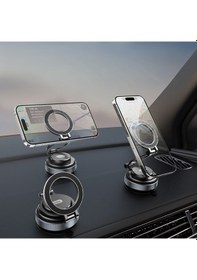 Resim Go Des Gd-hd238 360 Derece Dönebilen Vakum Özellikli Magnetik Telefon Tutucu Siyah 