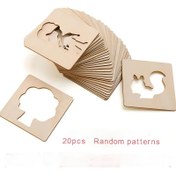 Resim 20 adet farklı desenli DIY boyama, renkli ve el sanatları etkinlikleri için ideal ev dekorasyonu ve özel hediyeler için uygun evrensel desenli ahşap stencil seti, el sanatları malzemeleri | Çeşitli desenli stencil'ler | Ahşap stencil malzemesi, stencil sanat malzemeleri 