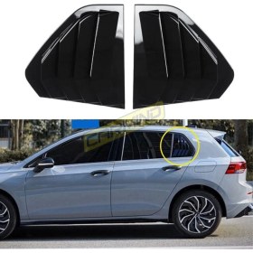 Resim Carmind Vw Golf 8 Kelebek Cam Vizörü Piano Black 2021- 