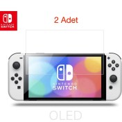 Resim Gd 34 Nintendo Switch OLED Ekran Koruyucu Temperli Cam Premium Pro 9h 2 Adet Dobe 