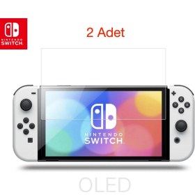 Resim Gd 34 Nintendo Switch OLED Ekran Koruyucu Temperli Cam Premium Pro 9h 2 Adet Dobe 