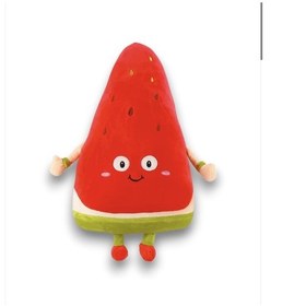Resim Meyve Peluş Oyuncak Sevimli Karpuz Peluş Hediyelik Uyku Arkadaşı 28 Cm Kırmızı 