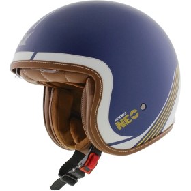 Resim Axxis Motosiklet Kaskı Retro Güneş Vizörlü Hornet S Sv Neo C7 Mat Mavi Motorcu Kask 
