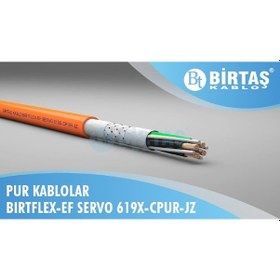Resim Birtaş Ef619x-cpur-4x4 ,kesit 4mm² 4-damar/çok Telli Blendajlı Hareketli Pur Servo Motor Kablo 