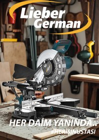 Resim Lieber German Maxstar Serii 1700 Watt 255mm Bakır Sargılı Kızaklı 90° Açılı Gönye Kesme Makinesi 