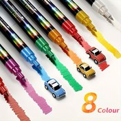 Resim Metalik Kalem - 8 Renk Krom Kalem, Cam için Su Geçirmez Boya, Model Boyama, Araba Dekorasyonu, Otomobil, Bistro, Ayna, Cam Dekorasyonu,Metalik bitişli kalem,Yağ bazlı mürekkep,Pürüzsüz Uygulama,Çizim Araçları,Sanat Malzemeleri,Kendin Yap Tutkunları 