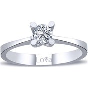Resim Lova E Renk 0,28 Karat Pırlanta Tektaş Yüzük - 1070126 