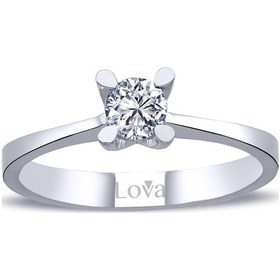 Resim Lova E Renk 0,28 Karat Pırlanta Tektaş Yüzük - 1070126 