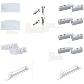 Resim Sineklik Montaj Seti 2 Adet Tutamak, 2 Adet Çıt Çıt, 4 Adet Menteşe, 2 Adet Kol 10 Parça 00-40x00-40 