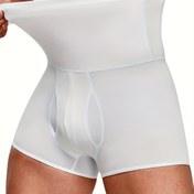 Resim JUNLAN Erkekler için Yüksek Bel Karın Kontrolü Şekillendirici Boxer Külot - 4--1 Kompresyon Bacak & Core, Dikişsiz Dar Kesim Şekillendirme Pantolon Benzeri Külotlar, İnce Ayağı Kapatma Özelliği ile Nefes Alabilen ve Elde Yıkanabilir - Spor Salonu, Ameliyat Sonrası, Günlük Giyim (Çok Renkli Seçenek) - Tek Ton Beyaz ve Diğer Renkler Mevcut, Çift Katmanlı, Sıkı İlave Fit, Sorunsuz Tasarım, Uzun Süre Konforlu, Men Waist Trainer, Plus Boyutta Vücudu Şekillendiren ürün 