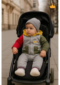 Resim Babyhola Erkek Bebek Çocuk Tulum Şardonlu Kalın Kapşonlu Ve Cepli 12644 Gri 