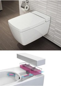 Resim VitrA Metropole Rim-ex Asma Klozet Deterjan Hazneli-beyaz 7672b003-1685 Beyaz 