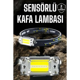 Resim Kafa Lambası LED Fener Pratik Taşınabilir Ayarlanabilir USB Şarjlı 