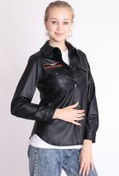 Resim Redpoint Jackets Suni Deri Siyah Kadın Mont 