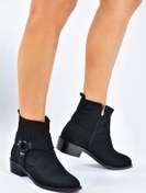 Resim Fox Shoes Siyah Süet Kadın Bot L252032502 