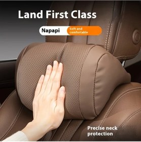 Resim Gaojunshop01 1 Adet Lüks Napa Araç Başlığı Bel Desteği Beyaz Tüm Araçlara Uyumlu 