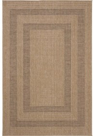 Resim Atina 9101 Haki Bej Halı Yolluk Oturma Odası Halısı Çerçeveli Hasır Halı Kilim Antre Halısı 