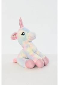 Resim Peluş Rengarenk Unicorn Oyun Ve Uyku Arkadaşı Yastık Çok Renkli 