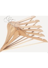 Resim Ahşap Elbise Askısı 12 Adet. Ahşap 