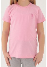 Resim U.s. Polo Assn. 1449 Kız Çocuk Light Cute Pembe Kısa Kol Pijama Takım Pembe 