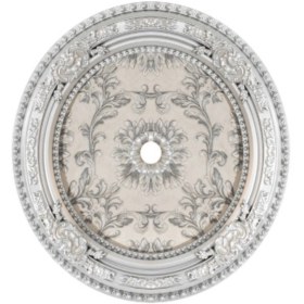 Resim Genel Markalar 90x90 OVAL GÜMÜŞ RENK SARAY TAVAN GÖBEK 