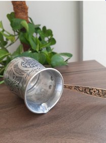 Resim Kalın İşlemeli Kalaylı Bakır Cezve 250 ml 