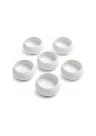 Resim 6 Lı Beyaz Porselen Kase Seti Kahvaltılık Çerezlik Sosluk Tatlı Sunum Kasesi 5.5x10 Cm 