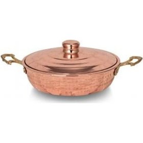 Resim Turna Bakır Emirgan Tava 4 No 20 CM El Dövme Kırmızı Turna7600-1 
