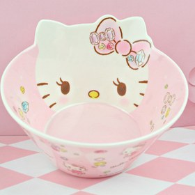Resim 1 adet Hello Kitty Melamin Kase - Pembe Fiyonklu Sevimli Karikatür Tasarım, Paslanmaz, Meyve Salatası, Çorba, Noodle için İdeal | Kawaii Mutfak Sofra Takımı Pişirme & Servis için | Halloween, Noel, Doğum Günleri, Taze Tutma, Aksesuarlar için Mükemmel Hediye 