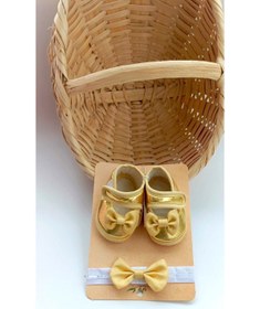 Resim Modomood BilgeTrend Fistolu Bebek Patik Ve Bandana Seti Fisto Desenli Ayakkabı Bandana Set B888 