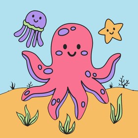 Resim Sayılarla Boyama Seti - Denizdeki Dostlarımız 