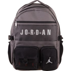 Resim Jordan Air Beş Bölmeli Brooklyn Grey Gri Erkek Çocuk Günlük ve Okul Sırt Çantası - Q3182 