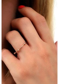 Resim Gümüş Rose Ayarlanabilir Yüzük 