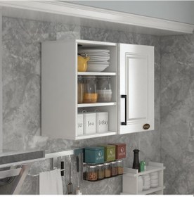 Resim Kenzlife Hazır Mutfak Dolabı Roka60 Byz Mod1 60 080 32 Mebran Kapak Suntalam Gövde Beyaz 