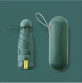 Resim Cordial Koyu Yeşil Katlanır Portatif Rüzgarkor 6 Kaburgalı Şemsiye - Ergonomik Taşınabilir Aksesuar 