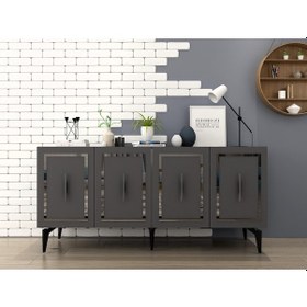 Resim Vanessa Konsol Antrasit-gümüş 