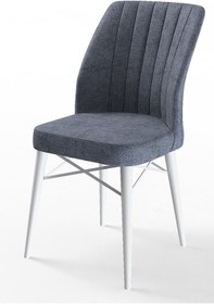 Resim Canisa Concept Flex Serisi, Füme Sandalye, Beyaz Gürgen Ayaklı, 4 Adet Füme 