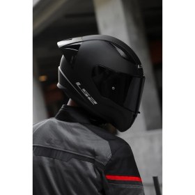 Resim LS2 Rapid 2 Race Mat Siyah Tam Yüz Kask Polikarbonat Mikrometrik Çene Bağlantısı Özellikleri 
