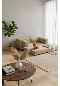 Resim Ard & Garden Liona 80x160 Yatak Olabilen Kanepe Modüler Çok Fonksiyonlu Aktivite Koltuk Bej Bej 