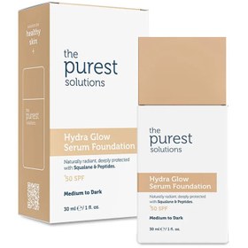 Resim The Purest Solutions Hydra Glow SPF50+ Nemlendirici Serum Fondöten 30 ml - Medium to Dark 