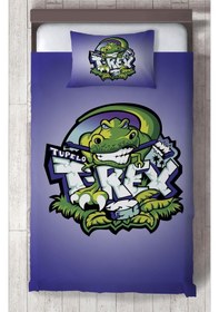 Resim Mekta Home Bebek Ve Çocuk Odası T-rex Desenli Yatak Örtüsü Renkli 