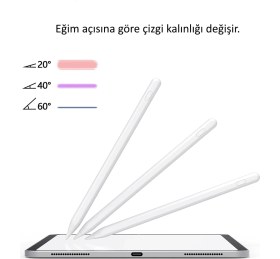 Resim Fuchsia FSKL05 Stylus Yedek Uç Palm Rejection Eğimle Çizgi Kalınlığı Değişen Yedek Kalem Ucu Pen Spare Tip 