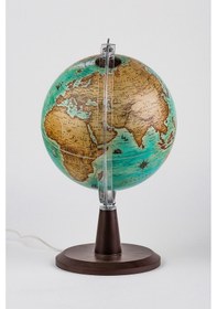 Resim Gürbüz Işıklı Antik Modern Dünya Küresi 20 CM 