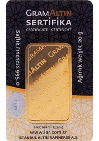 Resim İAR 24 Ayar Külçe Altın 20 G 